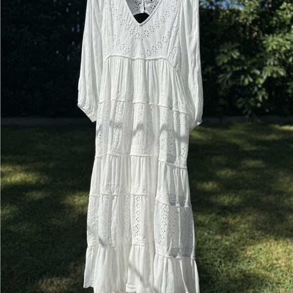 FREE PEOPLE Mockingbird Lace Boho Elegant Maxi Dress nwot - Picture 7 of 12